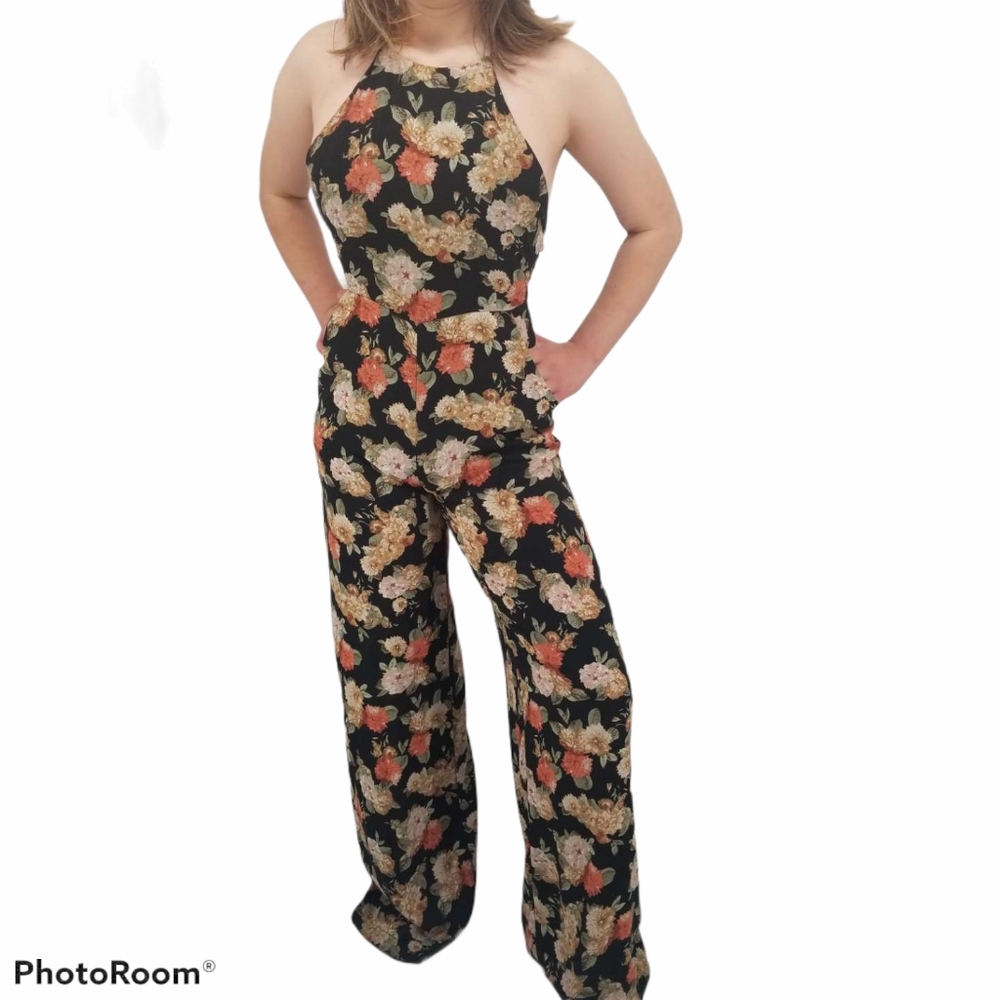 Stella LAGUNA BEACH Halter Floral Jumpsuit